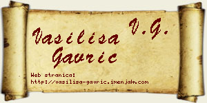 Vasilisa Gavrić vizit kartica